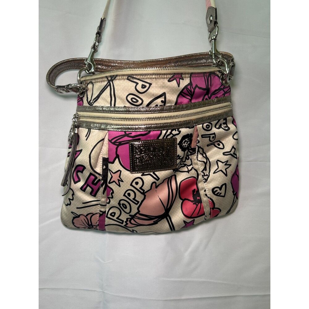 Coach Kyra Poppy Crossbody Purse Women's Handbag Discontinued Collection